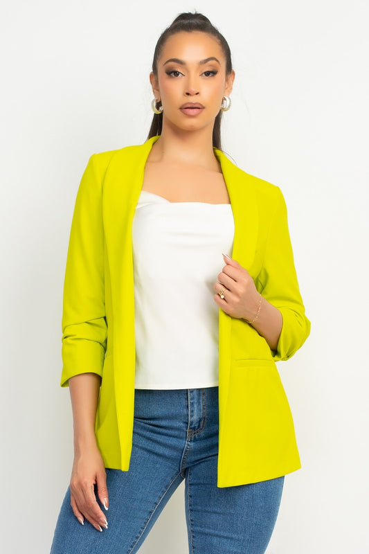 Lime Solid Blazer